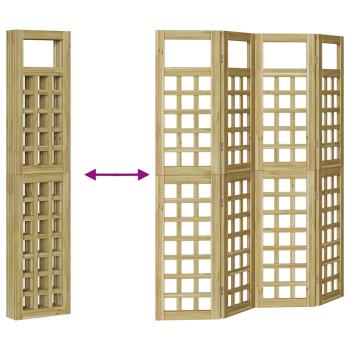 Sichtschutz Außenbereich 4 Panels behandeltes Holz Kiefer, Sichtschutz 120x180 cm behandeltes Holz Kiefer