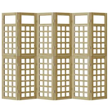 Außenbereich Privatsphäre Bildschirm 6 Panels imprägniertes Holz-Kiefer, Außenbereich Bildschirm 120x180 cm imprägniertes Holz-Kiefer