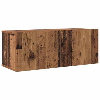 4-teiliges TV Schrank Set Wandmontiert Altholz Ingenieurholz