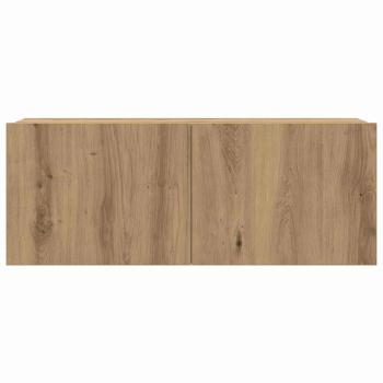 4-teiliges TV Schrank Set Wandmontiert Artisan Eiche Holzwerkstoff