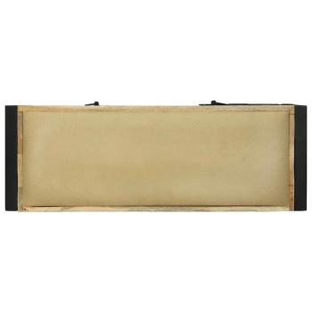 Bankschrank 100x35x50 cm Massivholz Grobes Mangoholz