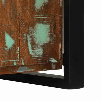 Bankschrank Mehrfarbig 100x35x50 cm Massivholz Wiederverwertet