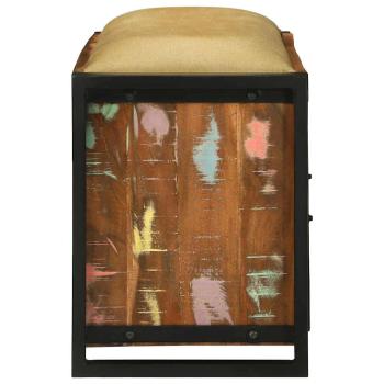 Bankschrank Mehrfarbig 100x35x50 cm Massivholz Wiederverwertet