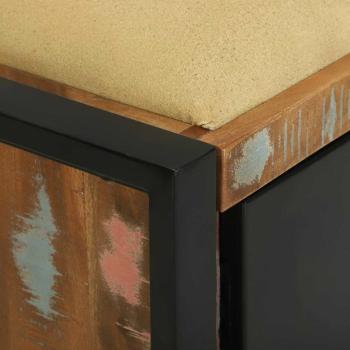 Bankschrank Mehrfarbig 100x35x50 cm Massivholz Wiederverwertet