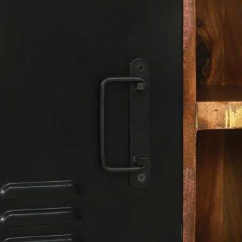 Bankschrank Mehrfarbig 100x35x50 cm Massivholz Wiederverwertet