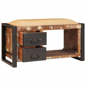 Aufbewahrungsbank Bunt 80x35x40 cm Massivholz Recyceltes Holz