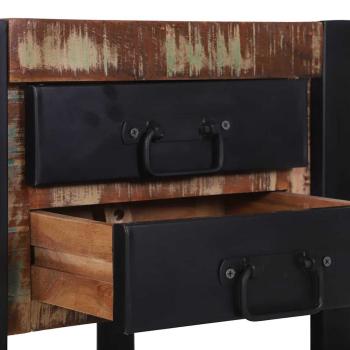 Telefonständer Mehrfarbig 40x40x80 cm Massivholz Altholz