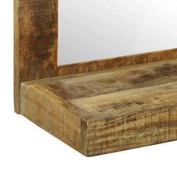 Badspiegel 50x22x70 cm Massiv raues Mangoholz