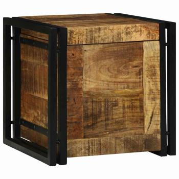 Aufbewahrungsbox 40x40x40 cm aus solidem rauem Mango Holz