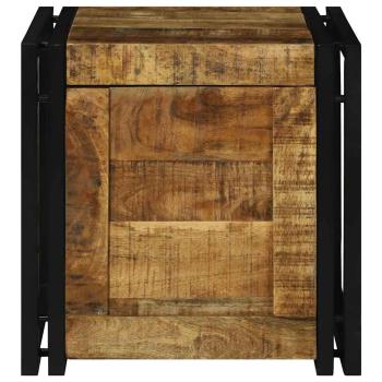 Aufbewahrungsbox 40x40x40 cm aus solidem rauem Mango Holz