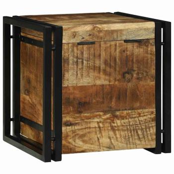 Aufbewahrungsbox 40x40x40 cm aus solidem rauem Mango Holz