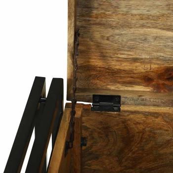 Aufbewahrungsbox 40x40x40 cm aus solidem rauem Mango Holz