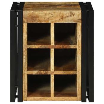 Weinregal 34,5 x 35 x 39 cm aus massivem rohen Mango
