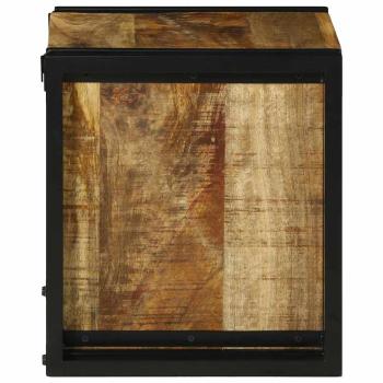 Weinregal 34,5 x 35 x 39 cm aus massivem rohen Mango