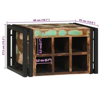 Weinregal 46x35x27,5 cm Massivholz Altholz