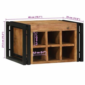 Weinregal 46x35x27,5 cm Massivholz Akazie