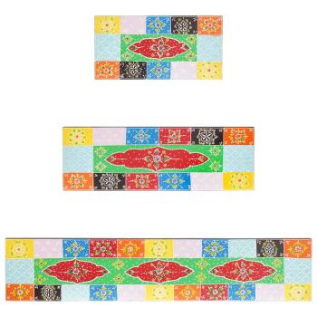 3-teiliges Wandregal-Set 100x20x6 cm aus Mangoholz