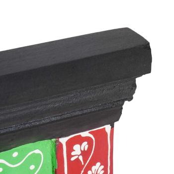 Wandgarderobe mit 4 Haken 80x25x2 cm aus massivem Mangoholz & Spanplatte