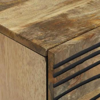 Nachttische 2 Stück 40x33.5x46 cm Massivholz Mango und Spanplatte