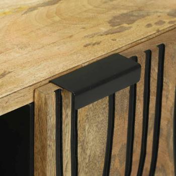TV-Schrank 80x31.5x46 cm Massivholz Mango und Holzwerkstoff
