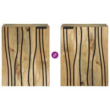 Badezimmerschrank 38x33.5x48 cm Massivholz Mango & Holzwerkstoffe