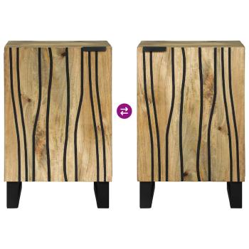 Badezimmer Schrank 38x33.5x58 cm aus Massivholz Mango & Engineering Holz