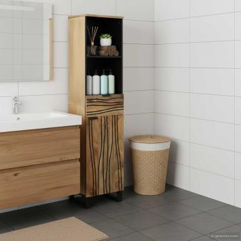 ARDEBO.de - Badezimmerschrank 38x33.5x160 cm Massivholz Mango