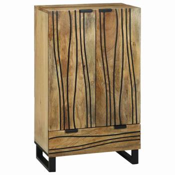 ARDEBO.de - Highboard 60x33.5x100 cm Massivholz Mango