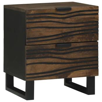Nachttische 2 Stück 40x33.5x46 cm Massivholz Mango