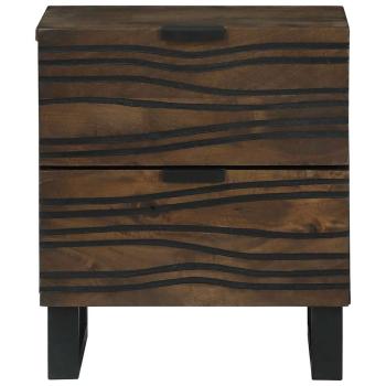 Nachttische 2 Stück 40x33.5x46 cm Massivholz Mango