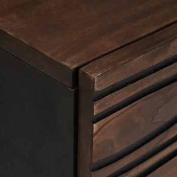 Couchtisch 80x50x40 cm Massivholz und Spanplatte