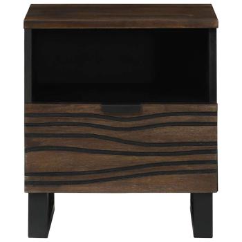 Nachttisch 40x33x46 cm Massivholz Walnuss