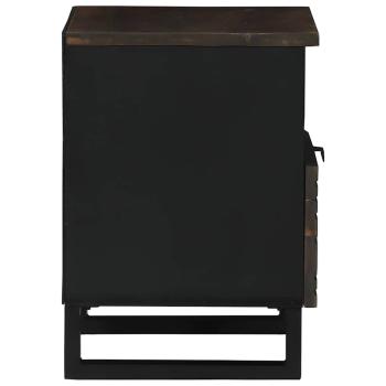 Nachttisch 40x33x46 cm Massivholz Walnuss
