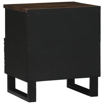 Nachttisch 40x33x46 cm Massivholz Walnuss