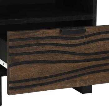 Nachttisch 40x33x46 cm Massivholz Walnuss