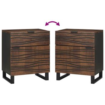 Nachttisch 50x33x60 cm aus Massivwalnuss