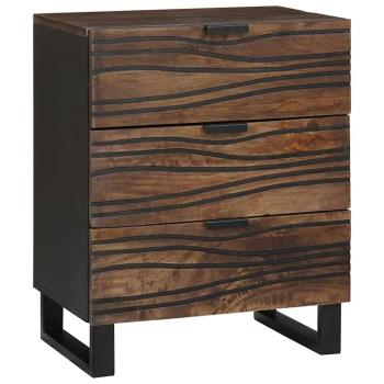ARDEBO.de - Nachttisch 50x33x60 cm aus massivem Mangoholz & engineered Wood