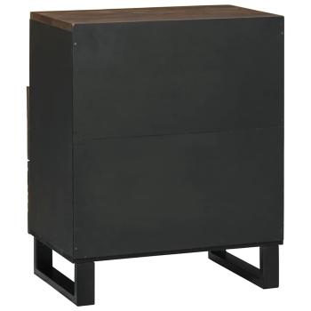 Nachttisch 50x33x60 cm aus massivem Mangoholz & engineered Wood