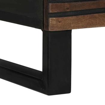 Nachttisch 50x33x60 cm aus massivem Mangoholz & engineered Wood