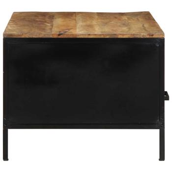 Couchtisch 90x50x40 cm Massivholz Raues Mango