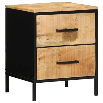 ARDEBO.de - Nachtschrank 40x35x50 cm Massivholz Grobe Mango