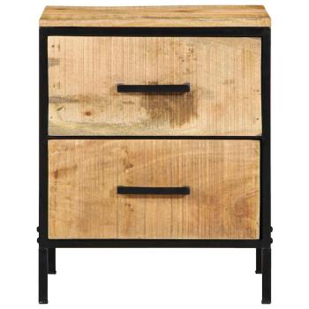 Nachtschrank 40x35x50 cm Massivholz Grobe Mango
