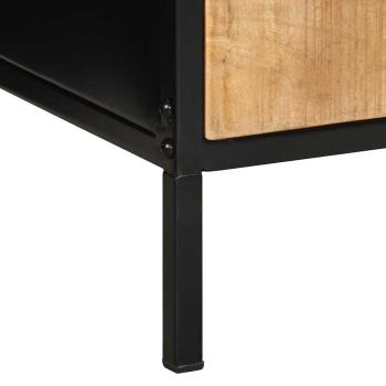 Nachttische 2 Stück 40x35x50 cm Massivholz Rohmango