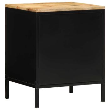 Nachttische 2 Stück 40x35x50 cm Massivholz Rohmango