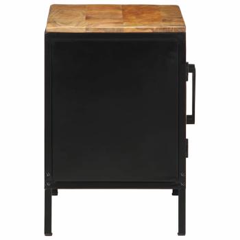 Nachttische 2 Stk 50x30x45 cm Massivholz Raues Mango