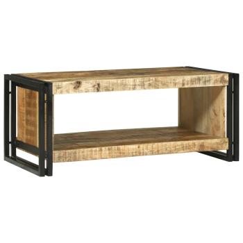 Couchtisch 90x50x38 cm aus massivem rauem Mango-Holz