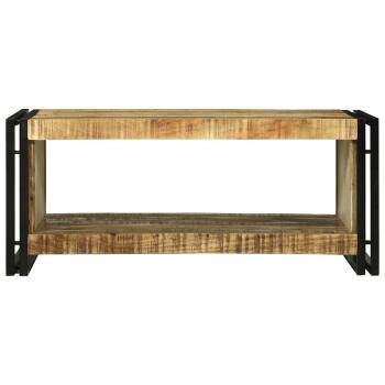 Couchtisch 90x50x38 cm aus massivem rauem Mango-Holz