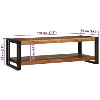 Couchtisch 120x50x38 cm Massivholz Akazie