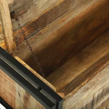 Couchtisch 90x50x38 cm aus massivem rohen Mangoholz