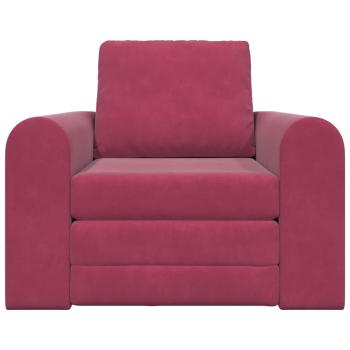 Boden-Sofa-Bett 2-in-1 Weinrot 98x71x83 cm Samt